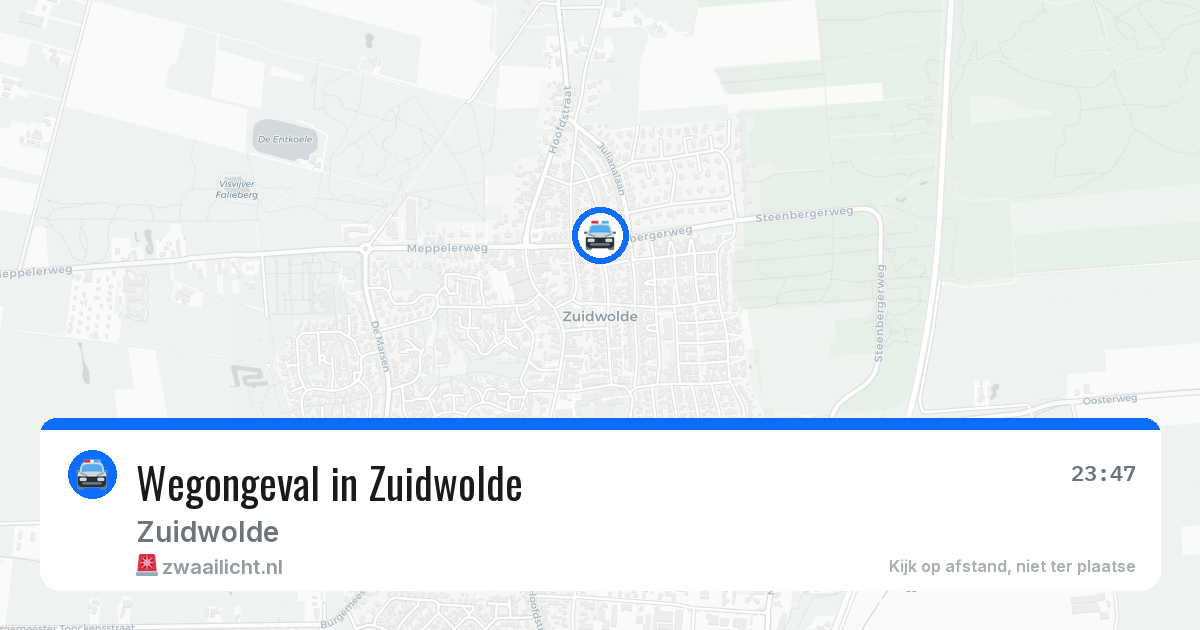 Wegongeval in Zuidwolde — 19 jun 2026