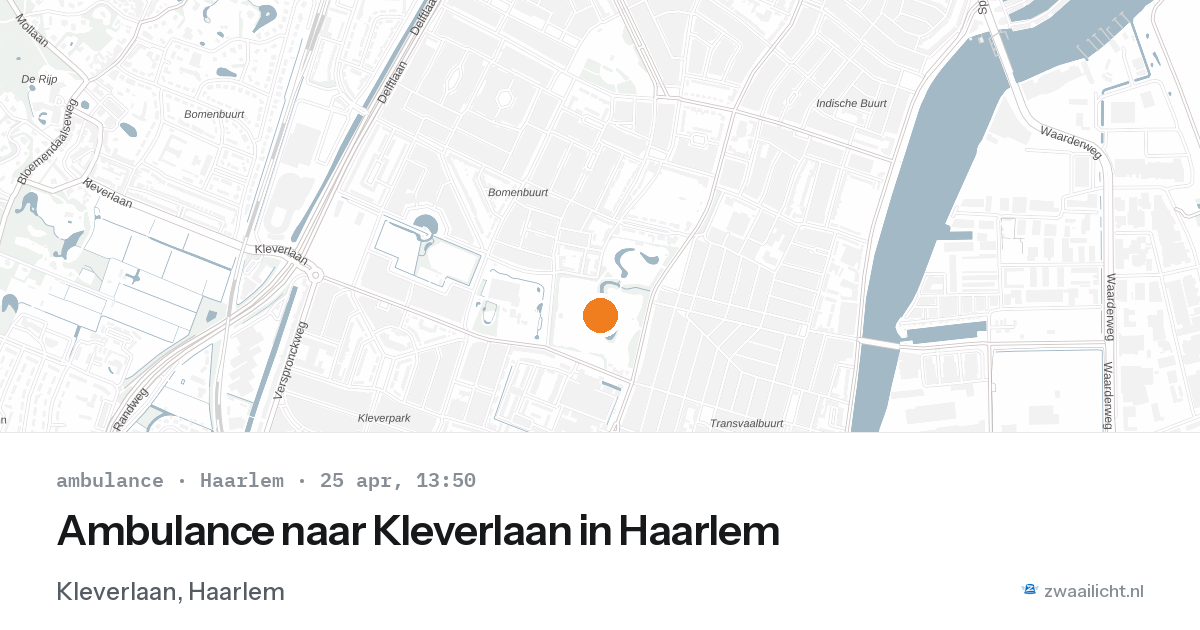 Ambulance naar Kleverlaan in Haarlem — 25 apr 2026