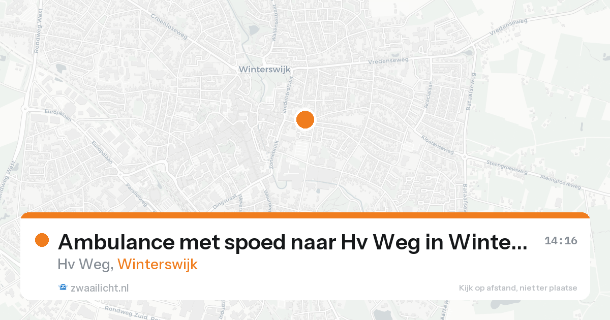Ambulance met spoed naar Hv Weg in Winterswijk — 18 aug 2026