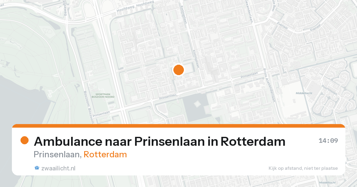 Ambulance naar Prinsenlaan in Rotterdam — 20 aug 2026