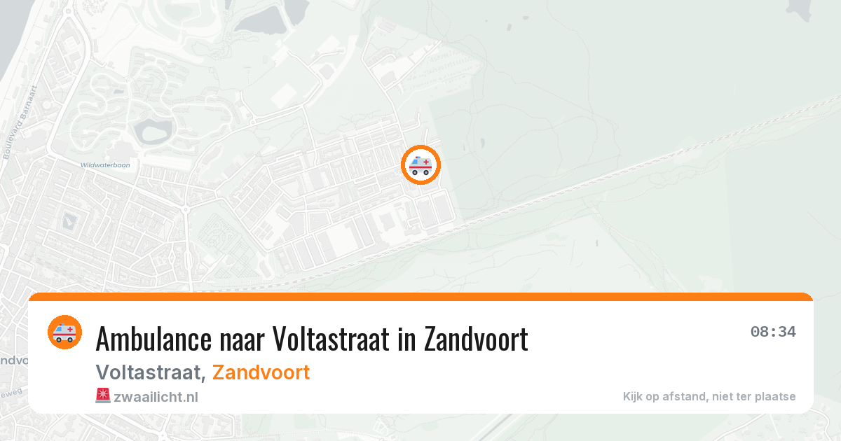 Ambulance naar Voltastraat in Zandvoort — 23 mrt 2026