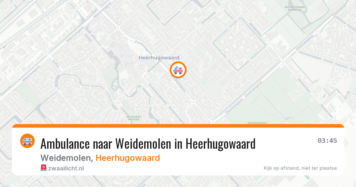 Ambulance naar Weidemolen in Heerhugowaard — 6 jul 2026