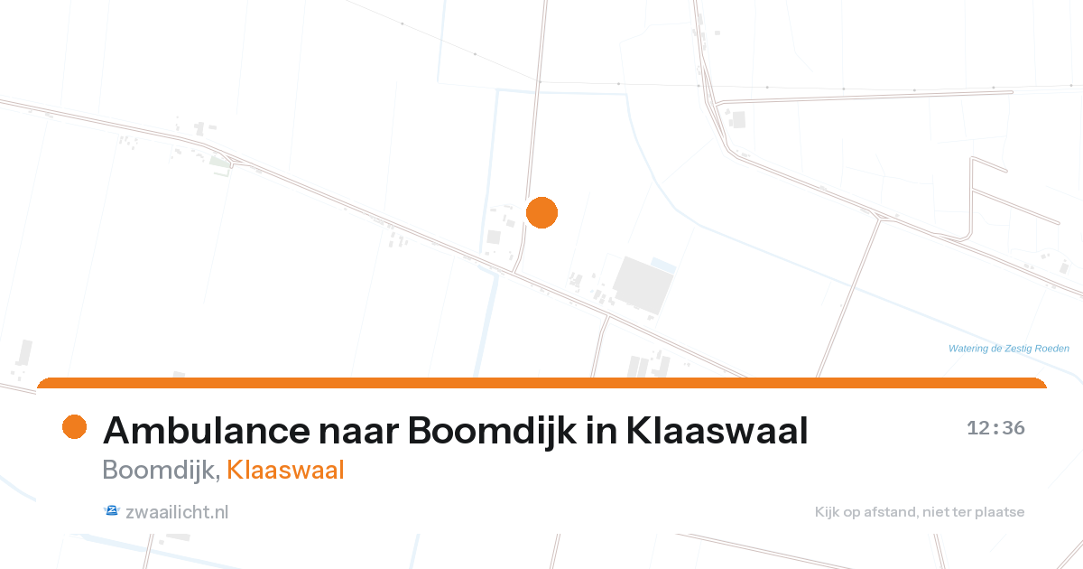Ambulance naar Boomdijk in Klaaswaal — 26 aug 2026