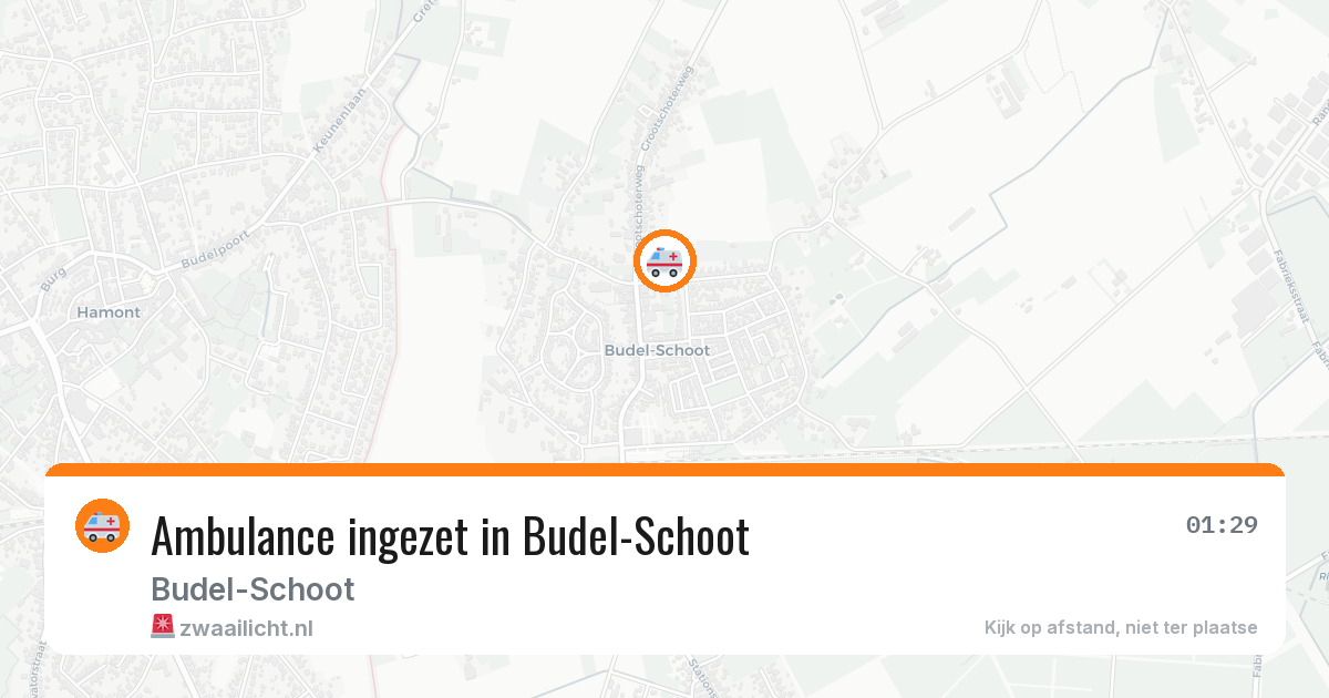 Ambulance ingezet in Budel-Schoot — 4 mei 2026