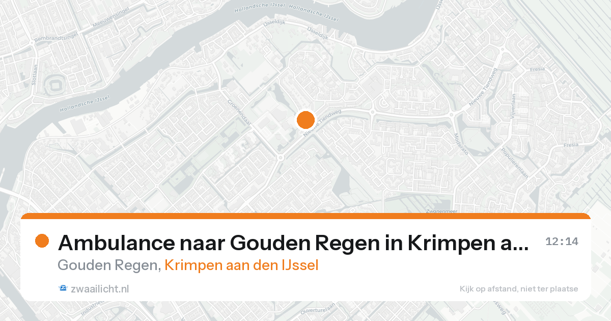 Ambulance naar Gouden Regen in Krimpen aan den IJssel — 15 aug 2026
