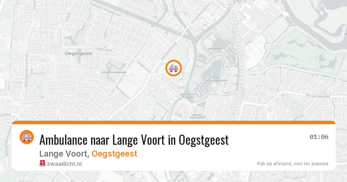 Ambulance naar Lange Voort in Oegstgeest — 31 jul 2026