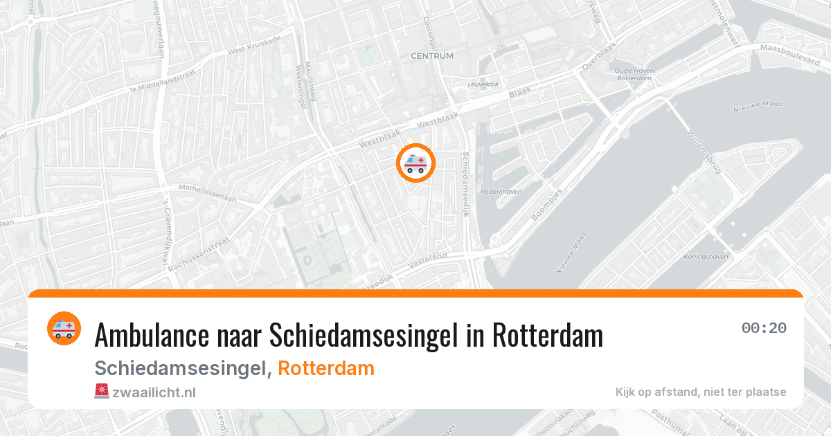Ambulance naar Schiedamsesingel in Rotterdam — 11 apr 2026