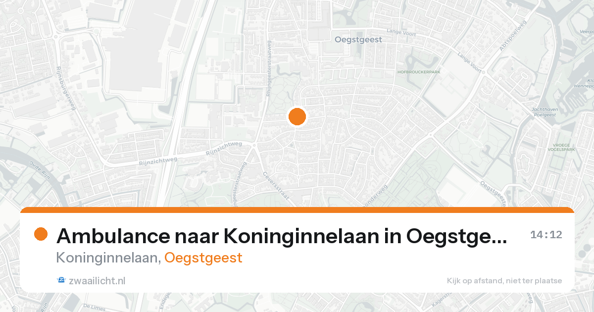 Ambulance naar Koninginnelaan in Oegstgeest — 19 aug 2026