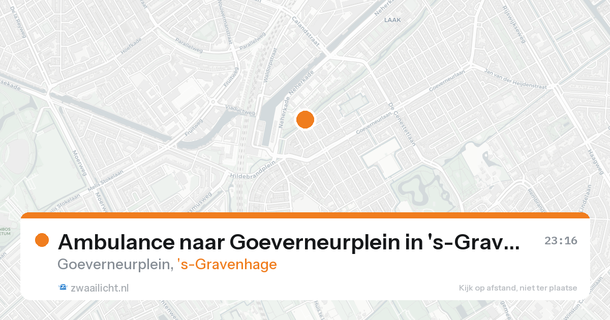Ambulance naar Goeverneurplein in 's-Gravenhage — 16 aug 2026
