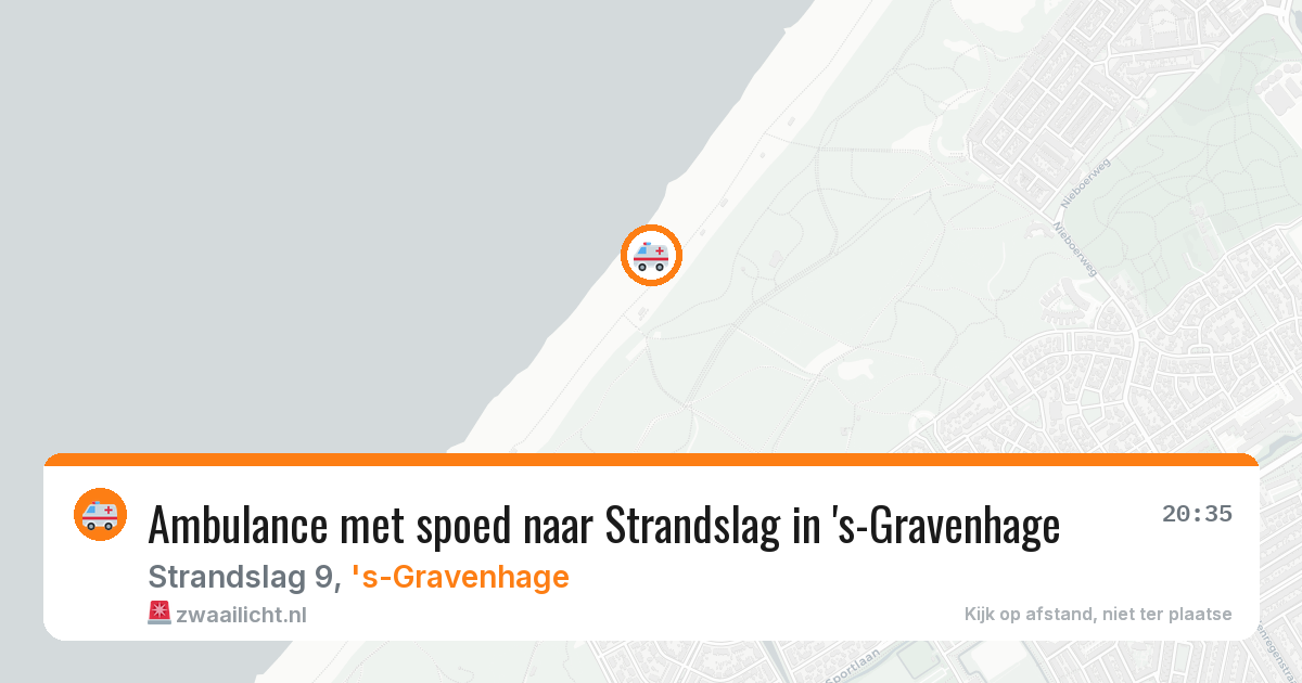 Ambulance met spoed naar Strandslag in 's-Gravenhage — 20 jun 2026