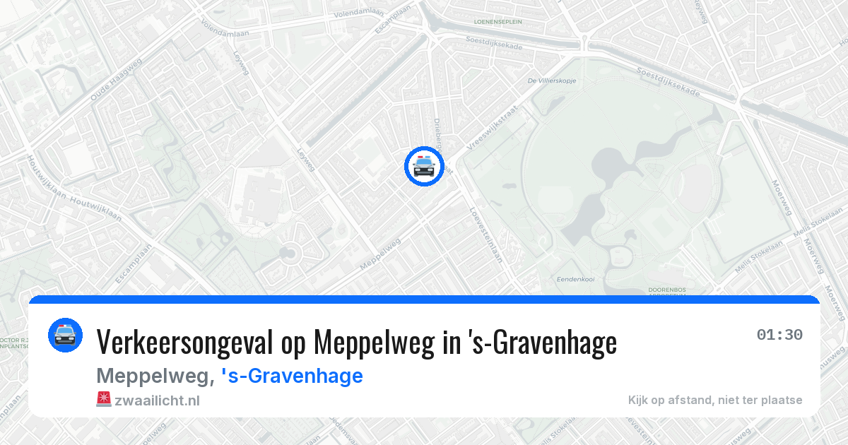 Verkeersongeval op Meppelweg in 's-Gravenhage — 30 jul 2026
