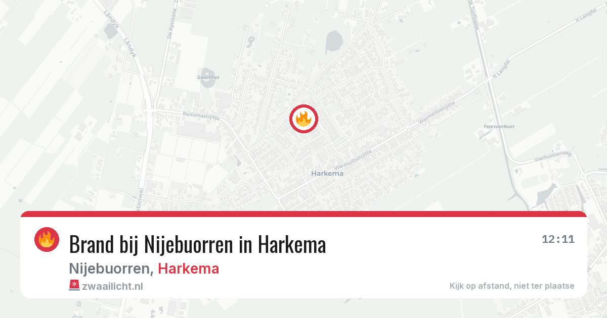 Brand bij Nijebuorren in Harkema — 10 jun 2026
