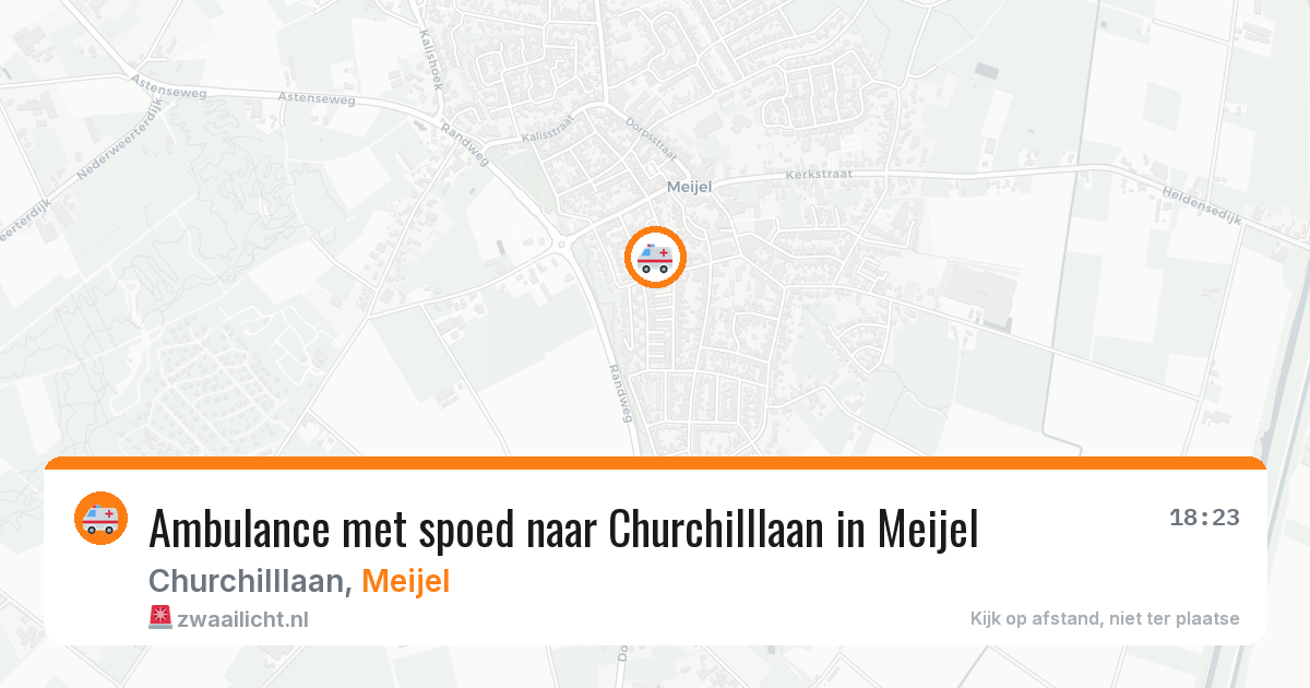 Ambulance met spoed naar Churchilllaan in Meijel — 4 jun 2026