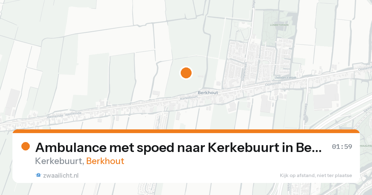 Ambulance met spoed naar Kerkebuurt in Berkhout — 15 aug 2026