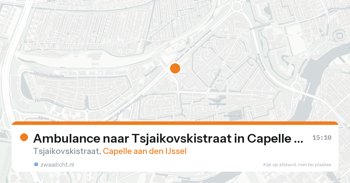 Ambulance naar Tsjaikovskistraat in Capelle aan den IJssel — 5 jul 2026