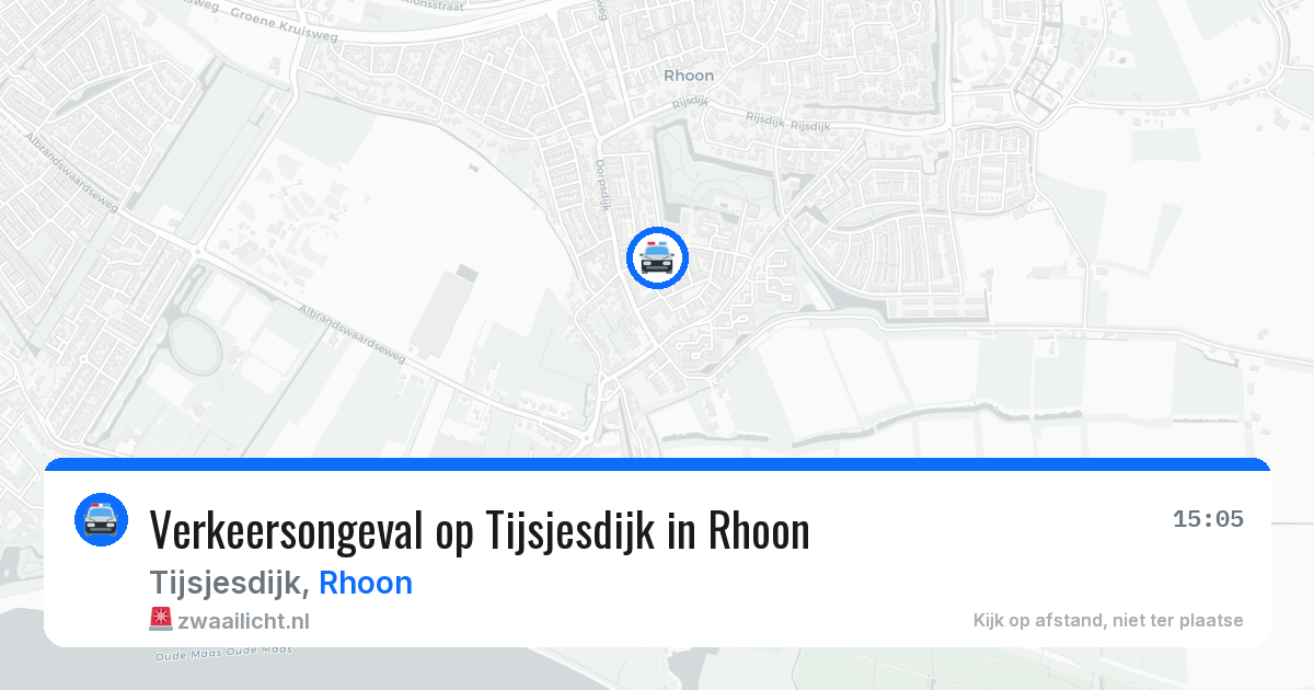 Verkeersongeval op Tijsjesdijk in Rhoon — 25 mei 2026