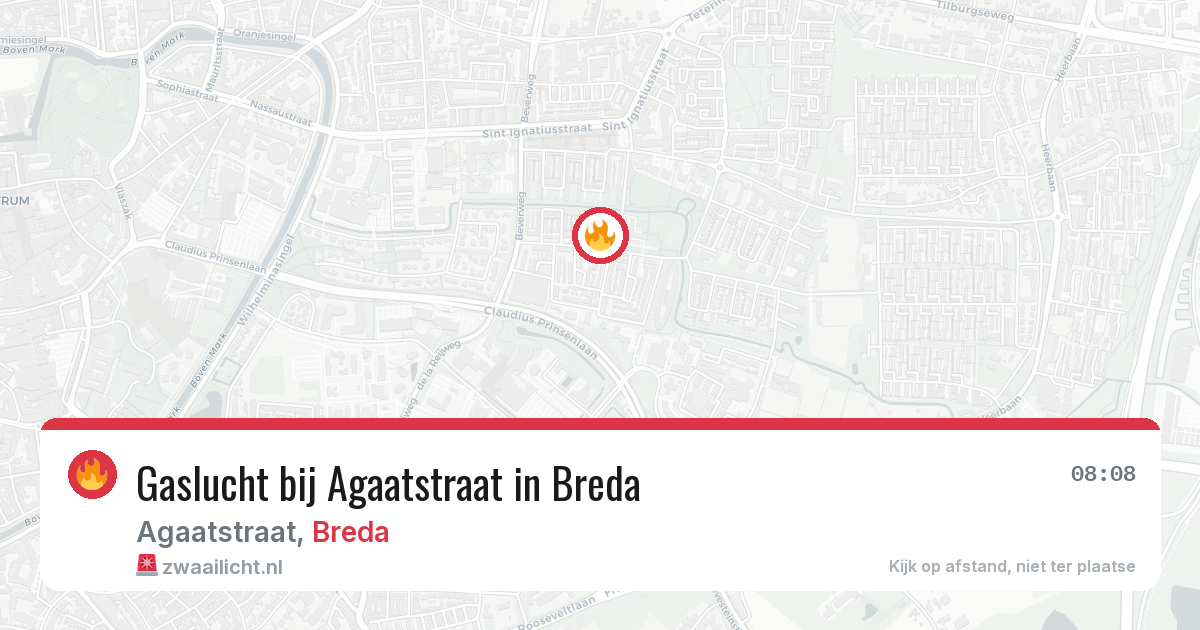 Gaslucht bij Agaatstraat in Breda — 28 jun 2026