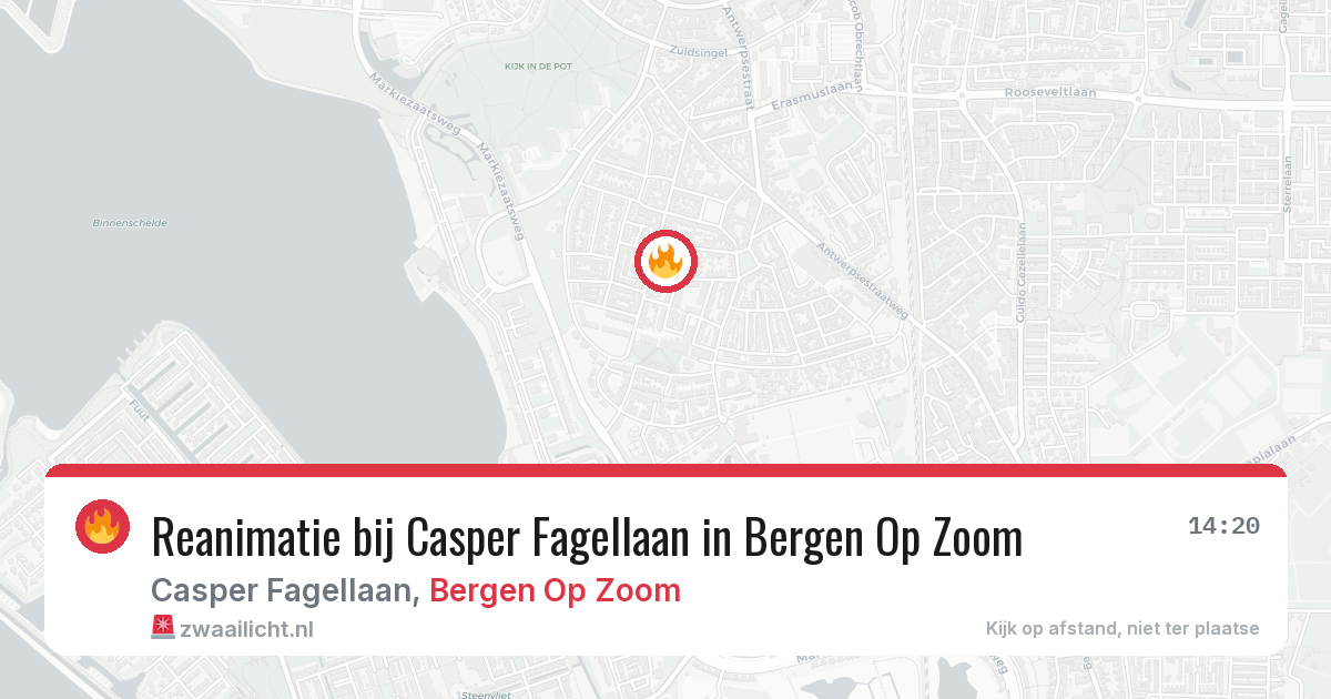 Reanimatie bij Casper Fagellaan in Bergen Op Zoom — 22 jul 2026
