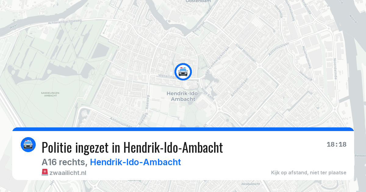 Politie ingezet in Hendrik-Ido-Ambacht — 10 jun 2026 | 🚨 Zwaailicht.nl