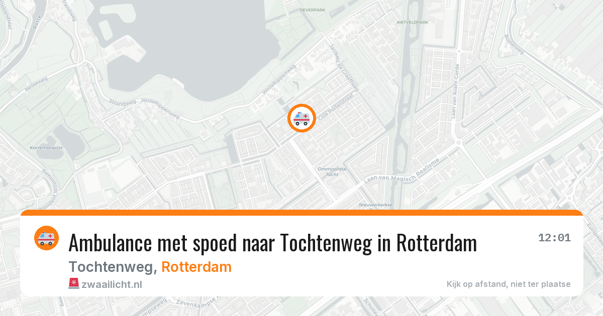Ambulance met spoed naar Tochtenweg in Rotterdam — 14 mei 2026