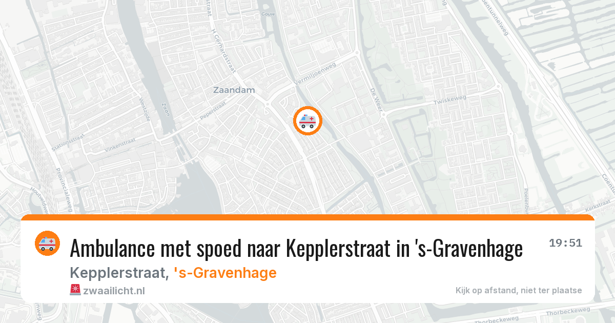 Ambulance met spoed naar Kepplerstraat in 's-Gravenhage — 29 mrt 2026
