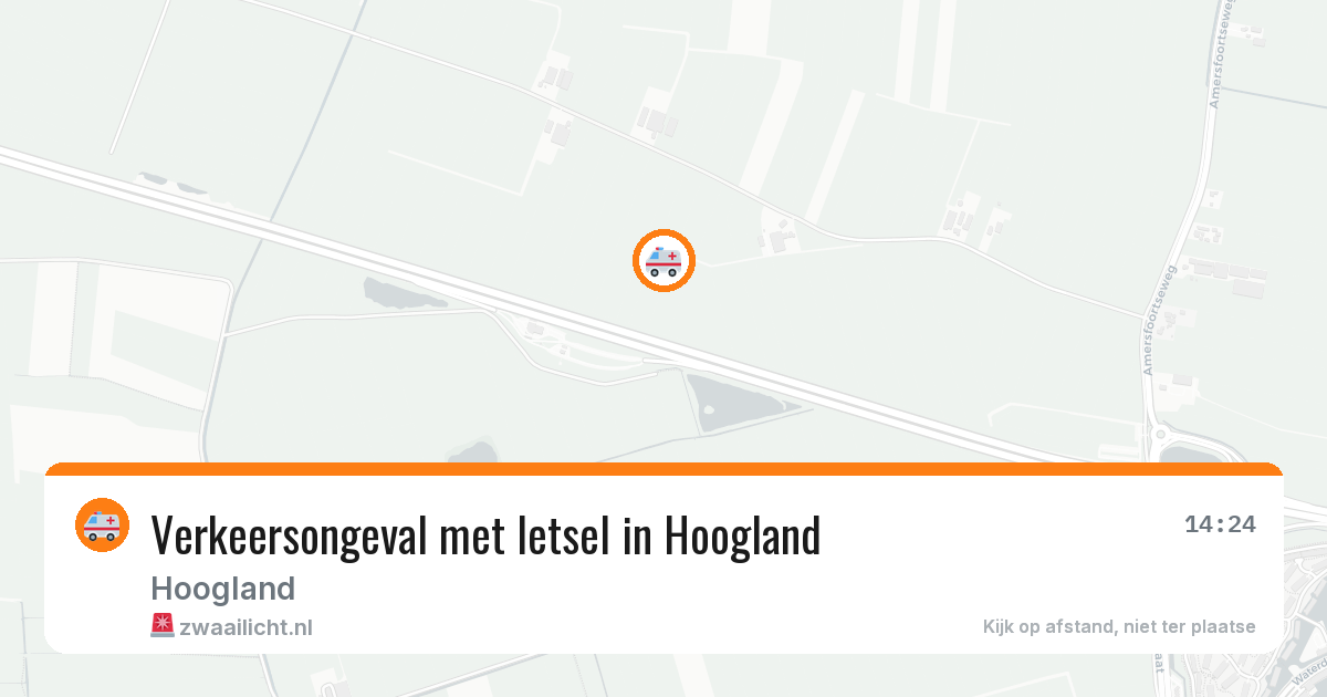 Verkeersongeval met letsel in Hoogland — 12 aug 2026