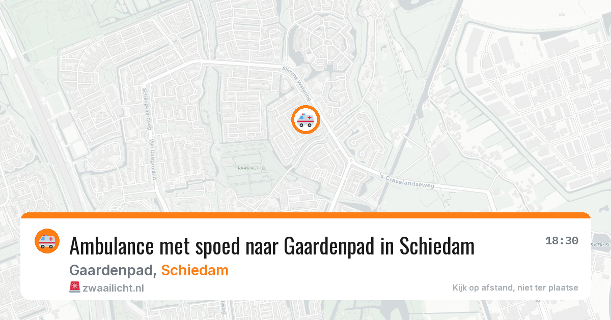Ambulance met spoed naar Gaardenpad in Schiedam — 25 jul 2026