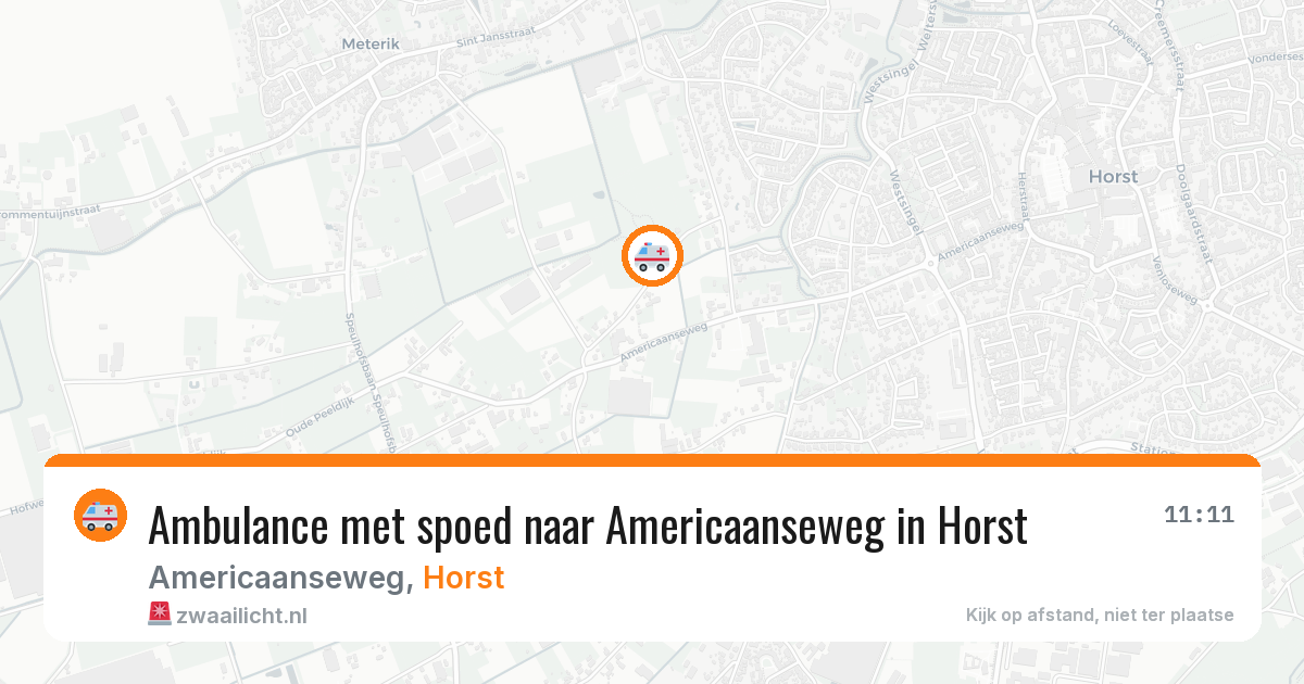 Ambulance met spoed naar Americaanseweg in Horst — 29 jul 2026