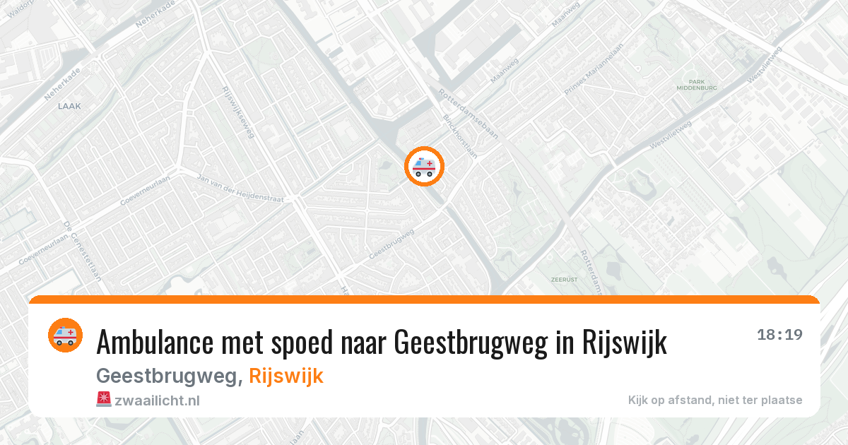 Ambulance met spoed naar Geestbrugweg in Rijswijk — 23 feb 2026