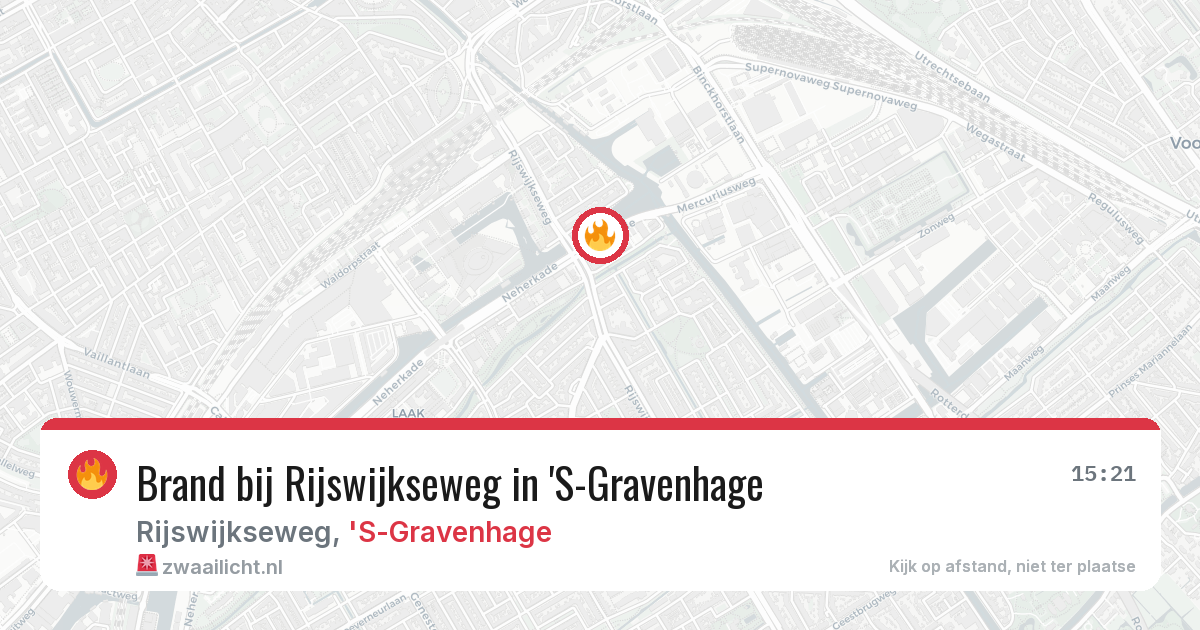 Brand bij Rijswijkseweg in 'S-Gravenhage — 13 aug 2026