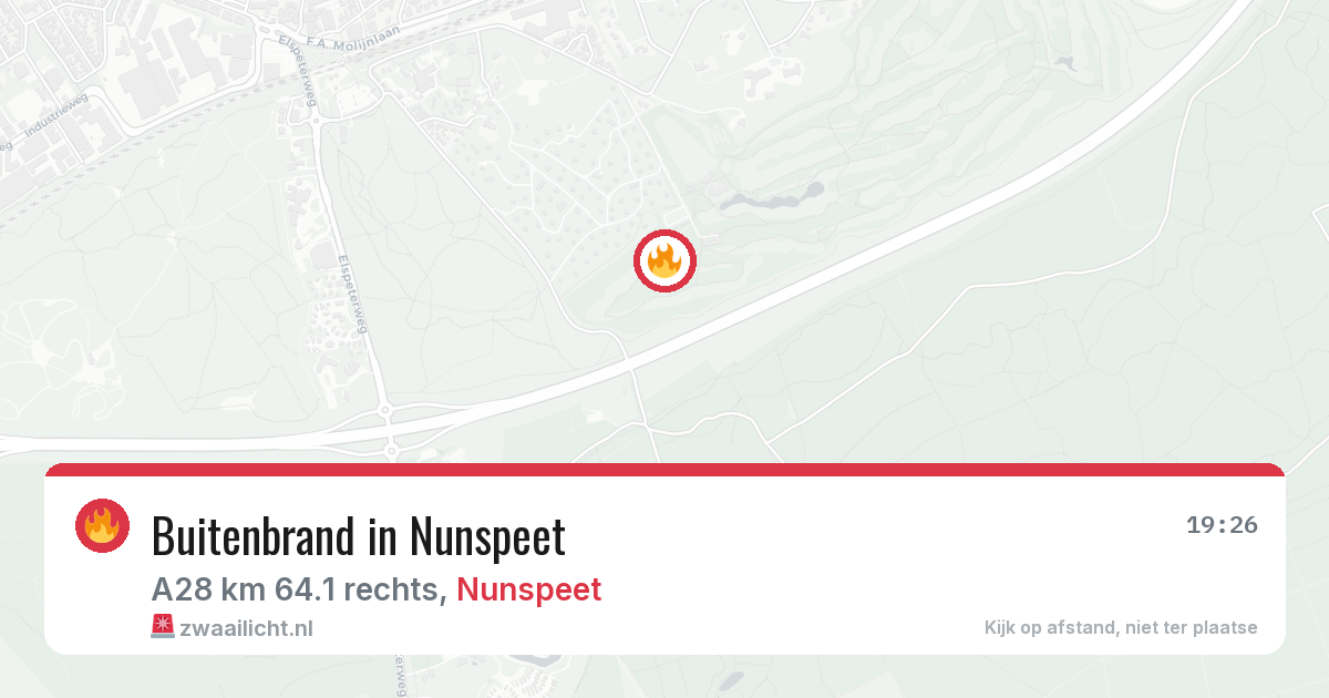 Buitenbrand in Nunspeet — 14 aug 2026