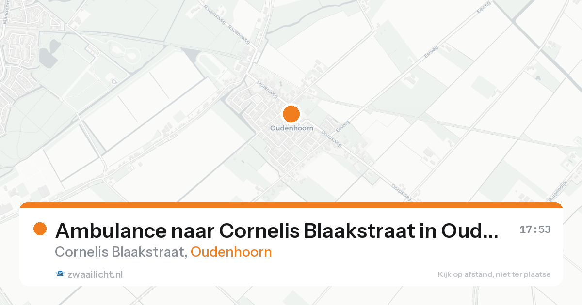 Ambulance naar Cornelis Blaakstraat in Oudenhoorn — 18 aug 2026