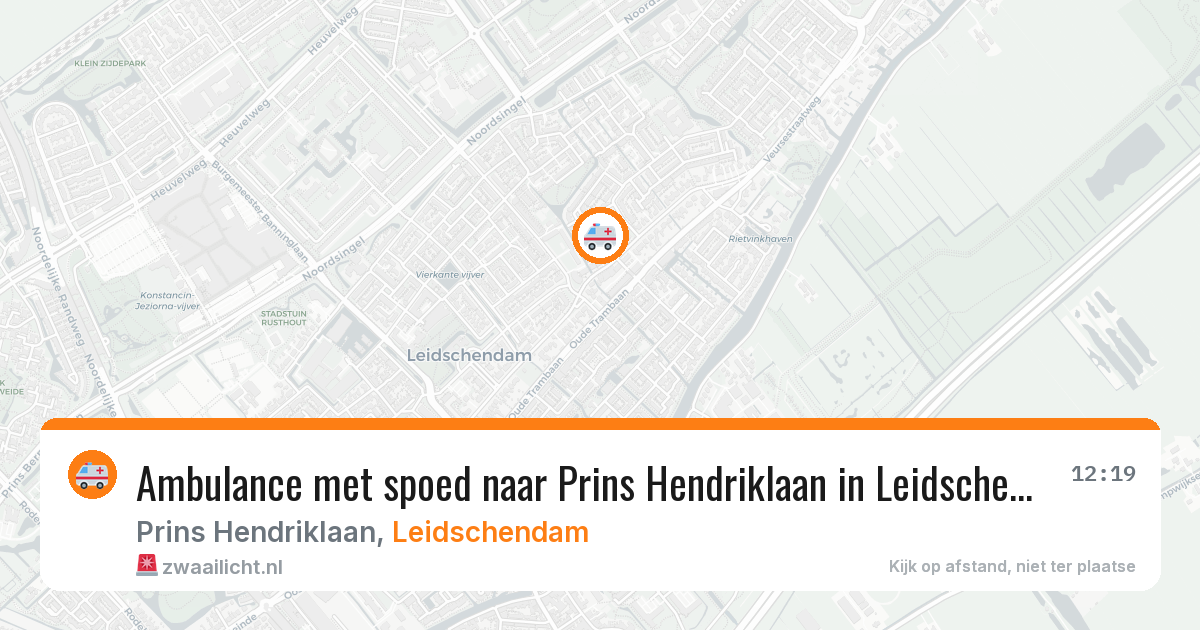 Ambulance met spoed naar Prins Hendriklaan in Leidschendam — 10 apr 2026