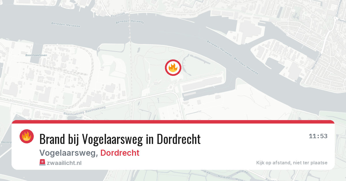 Brand bij Vogelaarsweg in Dordrecht — 17 jun 2026