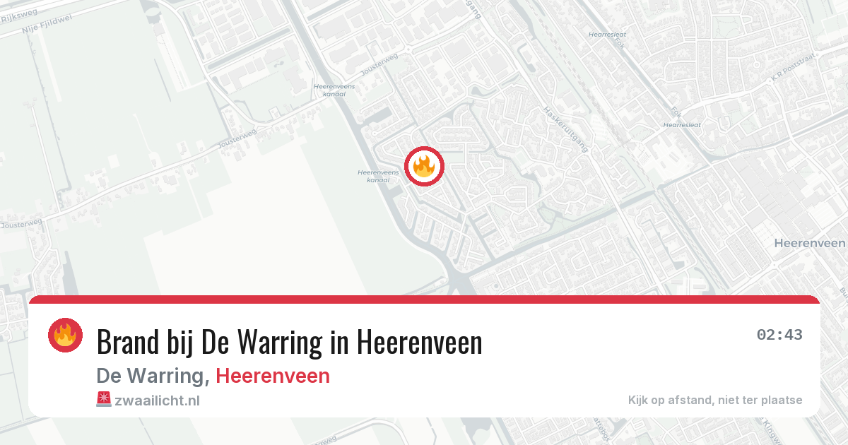 Brand bij De Warring in Heerenveen — 28 jun 2026