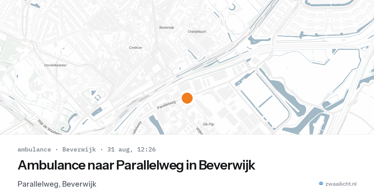 Ambulance naar Parallelweg in Beverwijk — 31 aug 2026