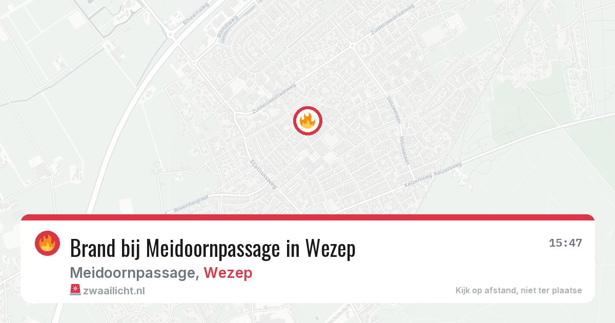 Brand bij Meidoornpassage in Wezep — 5 jun 2026