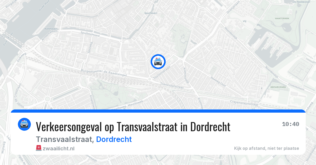 Verkeersongeval op Transvaalstraat in Dordrecht — 1 mei 2026