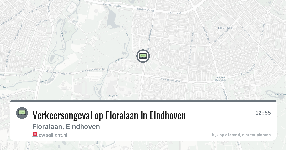 Verkeersongeval op Floralaan in Eindhoven — 13 mrt 2026