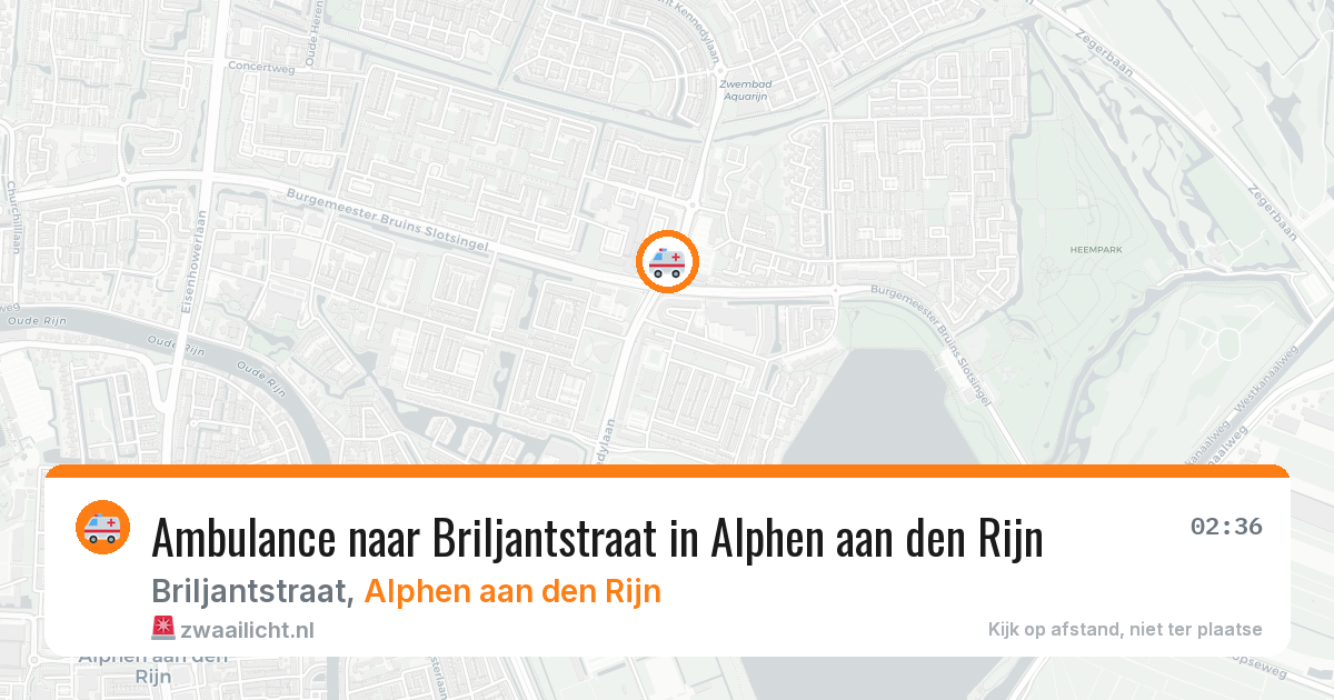 Ambulance naar Briljantstraat in Alphen aan den Rijn — 7 jun 2026