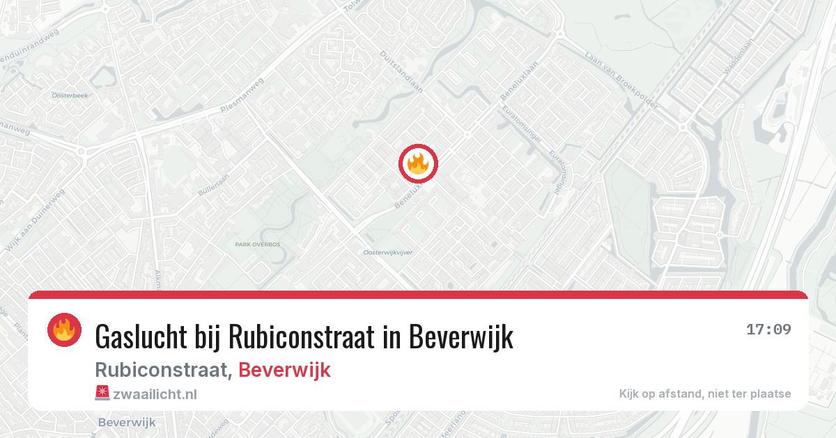 Gaslucht bij Rubiconstraat in Beverwijk — 6 jul 2026