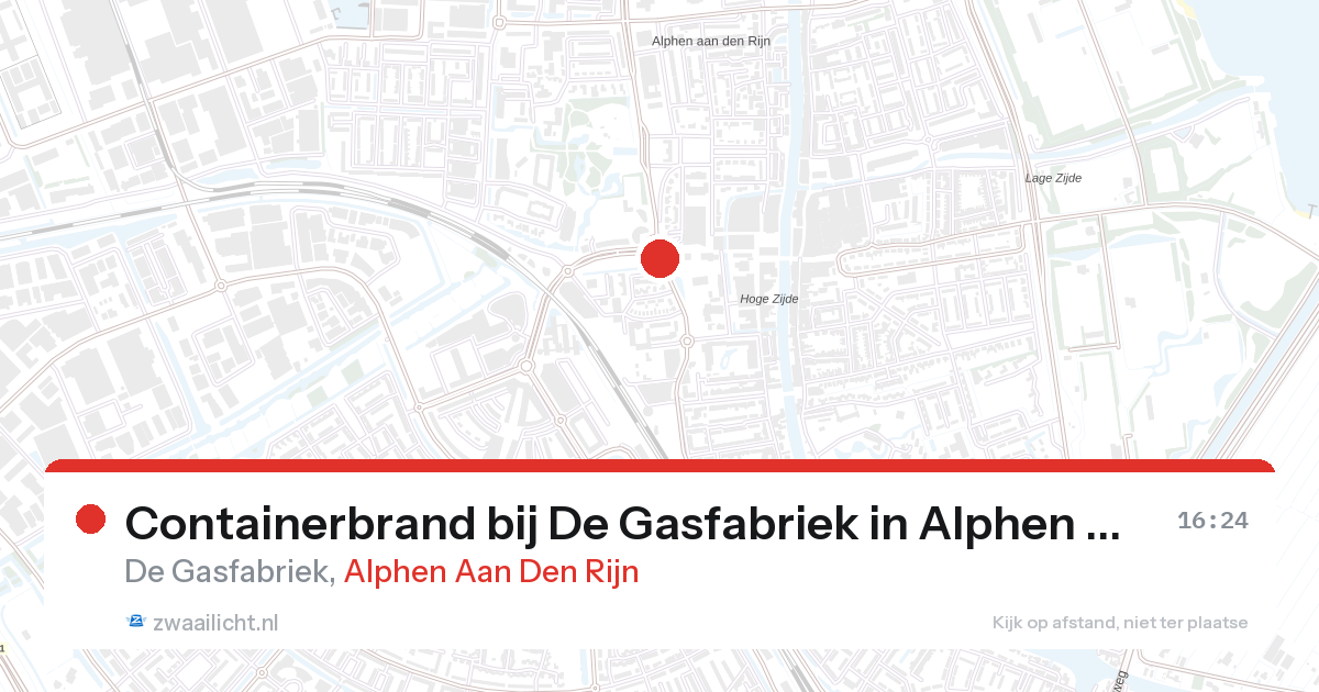 Containerbrand bij De Gasfabriek in Alphen Aan Den Rijn — 27 aug 2026