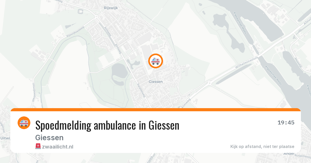 Spoedmelding ambulance in Giessen — 10 jul 2026