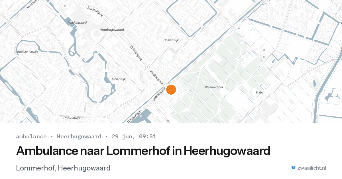 Ambulance naar Lommerhof in Heerhugowaard — 29 jun 2026