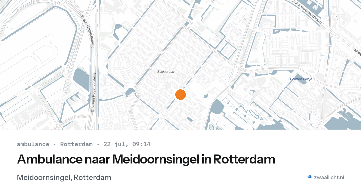 Ambulance naar Meidoornsingel in Rotterdam — 22 jul 2026