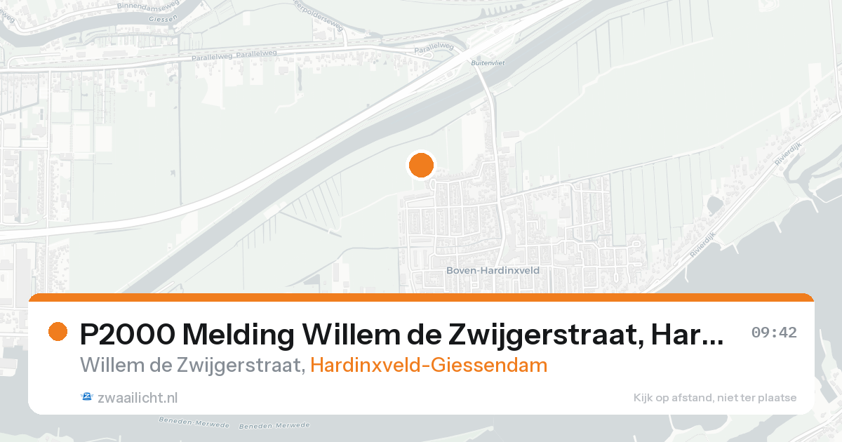 P2000 Melding Willem de Zwijgerstraat, Hardinxveld-Giessendam — 31 jan 2026