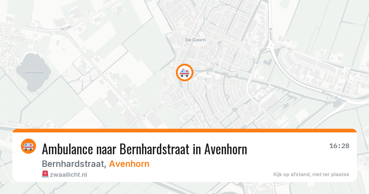 Ambulance naar Bernhardstraat in Avenhorn — 10 jun 2026