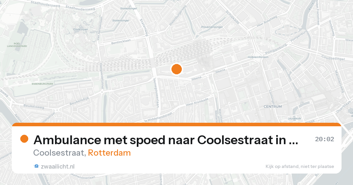 Ambulance met spoed naar Coolsestraat in Rotterdam — 25 aug 2026