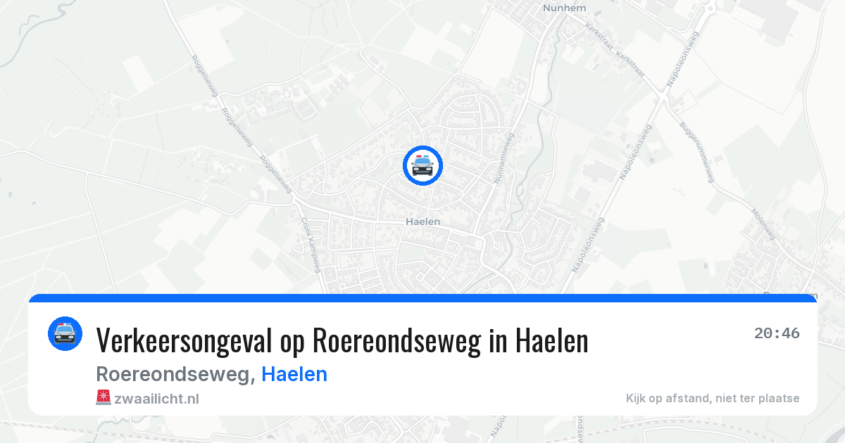 Verkeersongeval op Roereondseweg in Haelen — 18 jun 2026