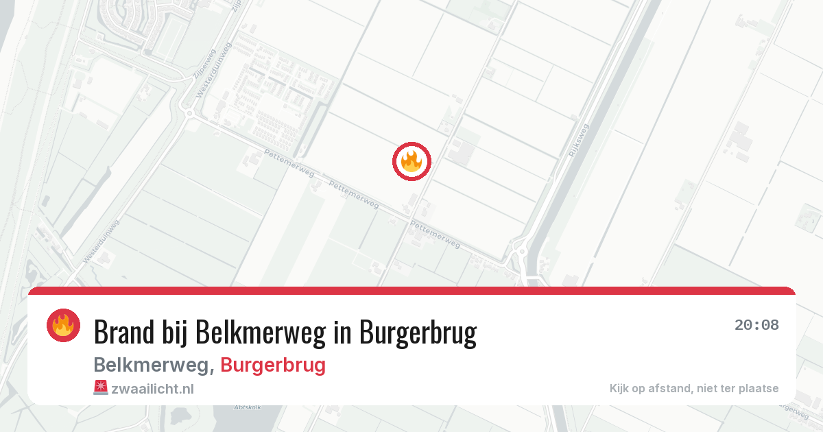 Brand bij Belkmerweg in Burgerbrug — 3 jul 2026